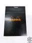 Preview: RHODIA®: Notizblock No.11, A7 kariert, schwarz