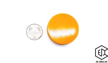 Blechdose rund, orange, 40x18 mm