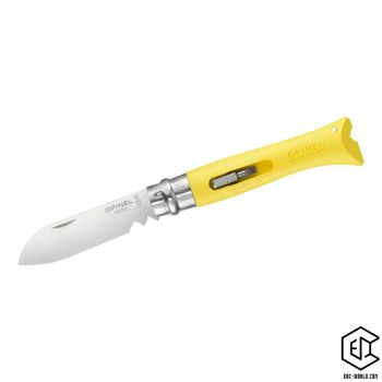 Opinel® : Taschenmesser No 09 DIY, Polyamid, gelb, rostfrei, 2 Bits