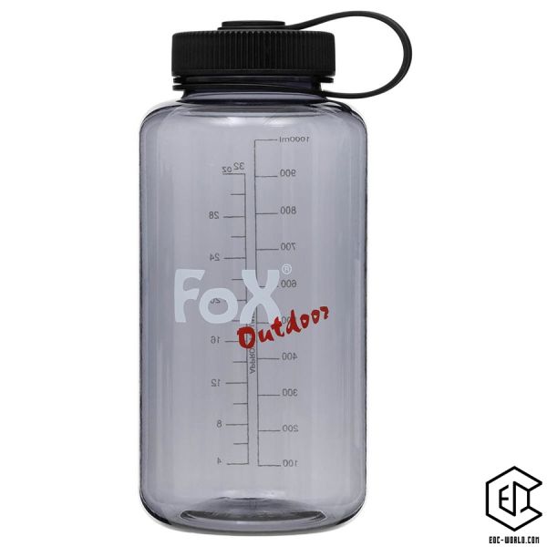 FoX Outdoor®,Tritan™ Weithalsflasche grau, 1 l