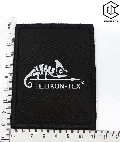 Helikon-Tex®: "Logo" Patch schwarz mit Klett