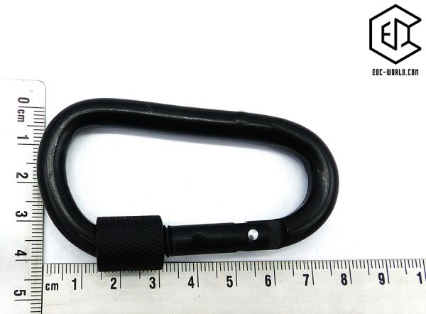 Karabiner gross Alu, schwarz