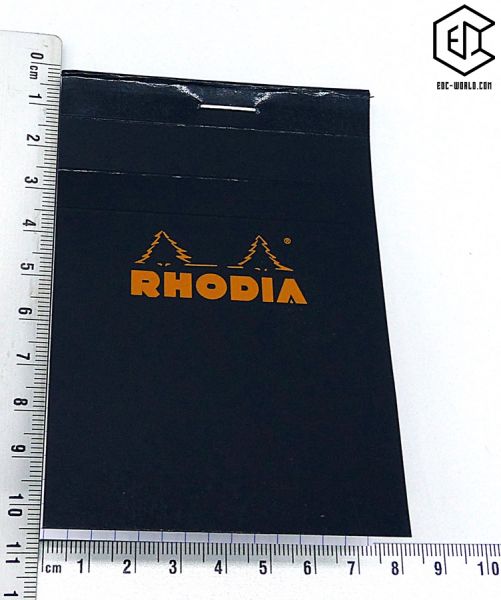 RHODIA®: Notizblock No.11, A7 kariert, schwarz