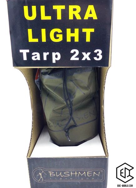 BUSHMEN®: ULTRALIGHT Tarp, 2x3, dark oliv